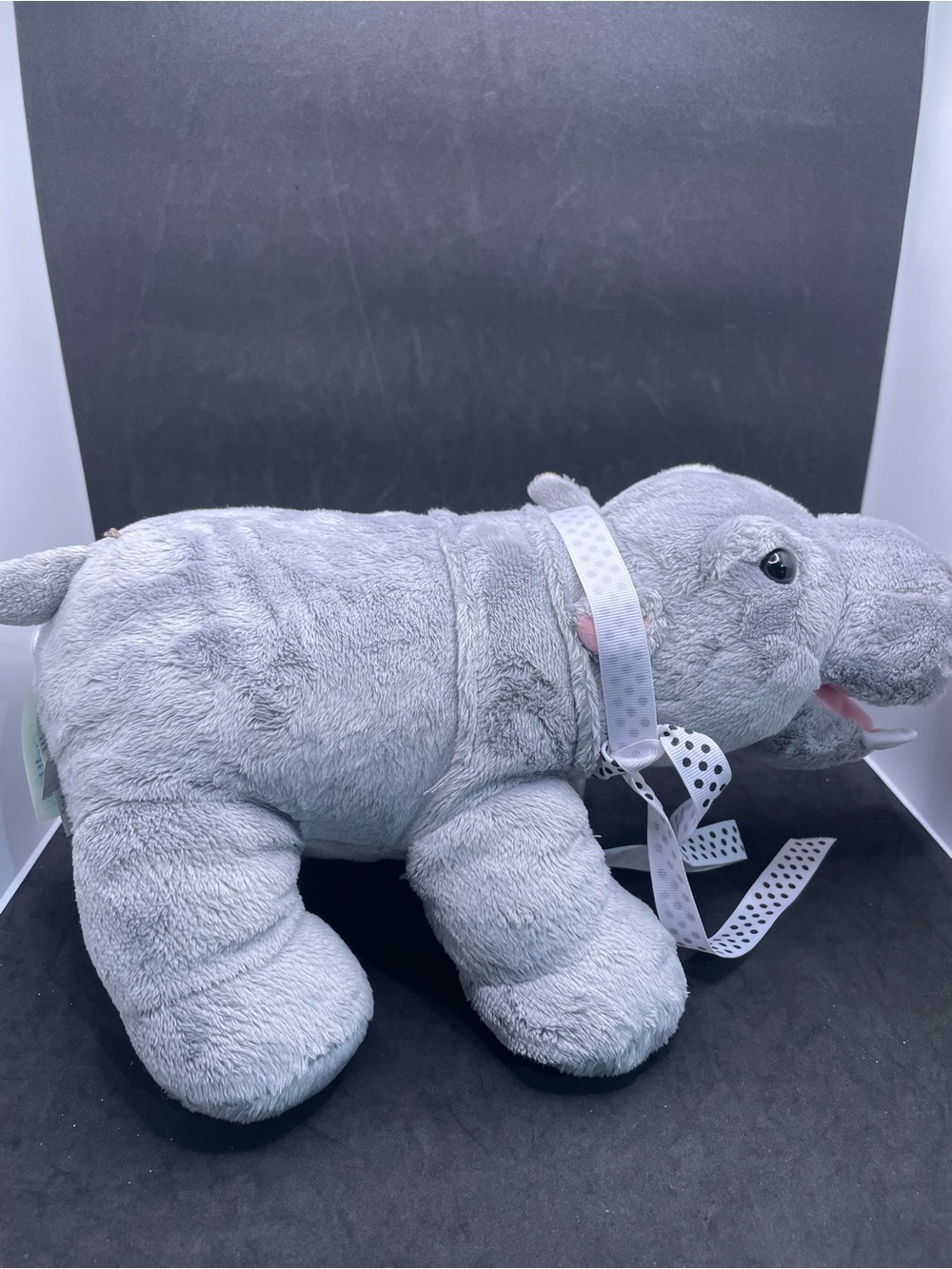 Build A Bear Workshop Gray Hippo Hippopotamus Plush Stuffed Animal 16” BAB